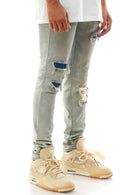 KDNK 'Under Patch' Denim (Steel Blue) KND4515 - FRESH N FITTED