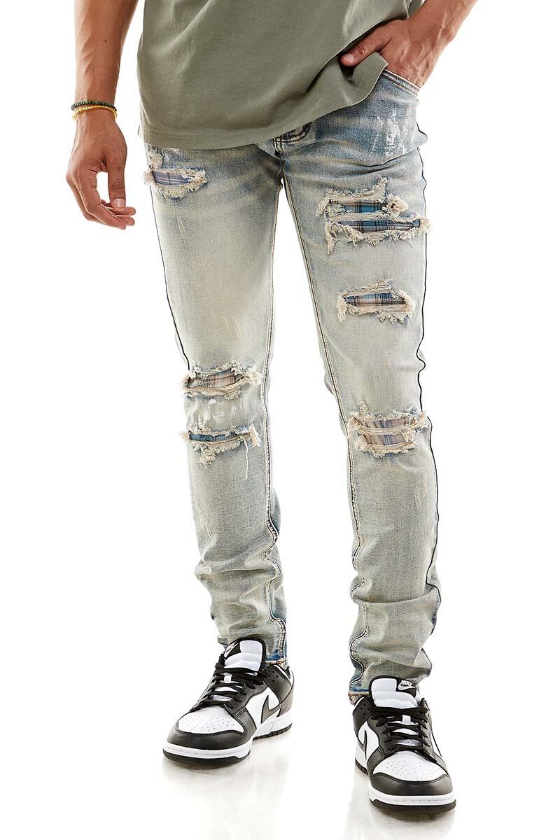 KDNK Plaid Denim (Blue) KND4517 - FRESH N FITTED