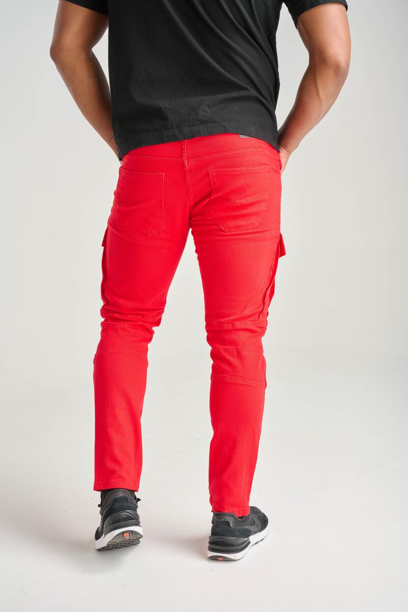 Spark 'Twill' Cargo Pants (Red) 22500