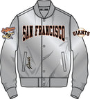 Pro Standard 'San Francisco Giants' Crest Emblem Bomber Jacket (Gray) LSG639287 - Fresh N Fitted Inc