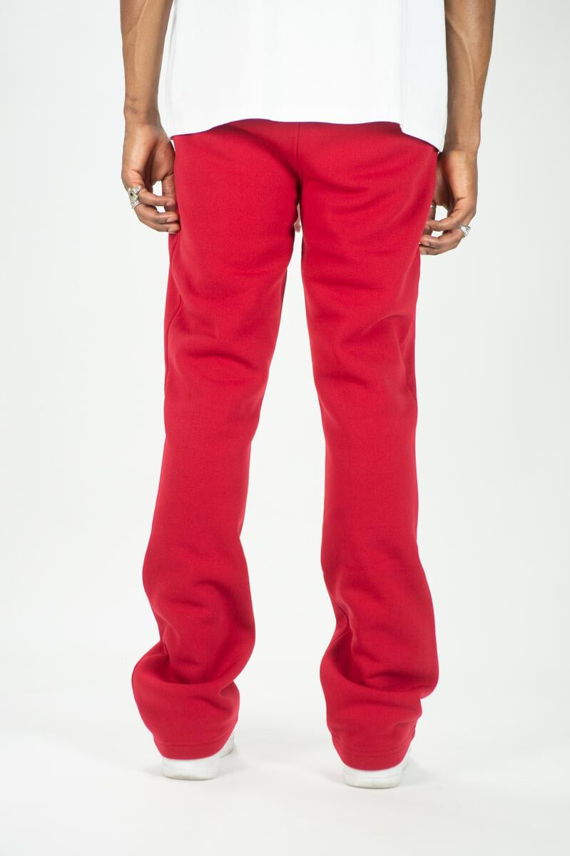 Rebel Minds Sweats Stacked Pants (Red) 100-475 - Fresh N Fitted Inc