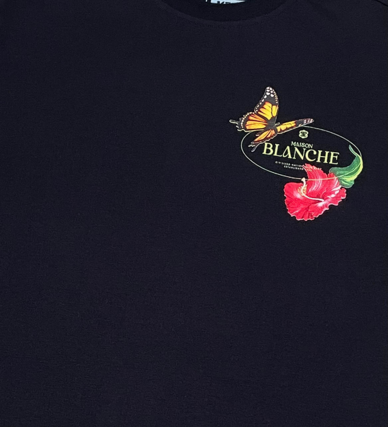 Civilized 'Butterfly Roses' T-Shirt (Black) CV5395 - Fresh N Fitted Inc