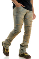 KDNK Raw Edge Skinny Flare Denim KND4602 (T.M.Blue) - FRESH N FITTED