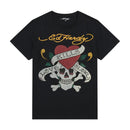 Ed Hardy 'Rhinestone Love Kills Slowly' T-Shirt (Faded Black) EHMD1100-96RS - FRESH N FITTED
