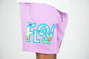Rebel Minds 'Music Makes Me Fly' Fleece Shorts (Lt-Violet) 141-960 - FRESH N FITTED