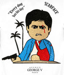 George V 'Scarface' Tee (White) GV-S2737 - FRESH N FITTED