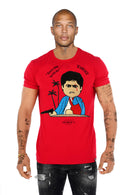 George V 'Scarface' Tee (Red) GV-S2737 - FRESH N FITTED