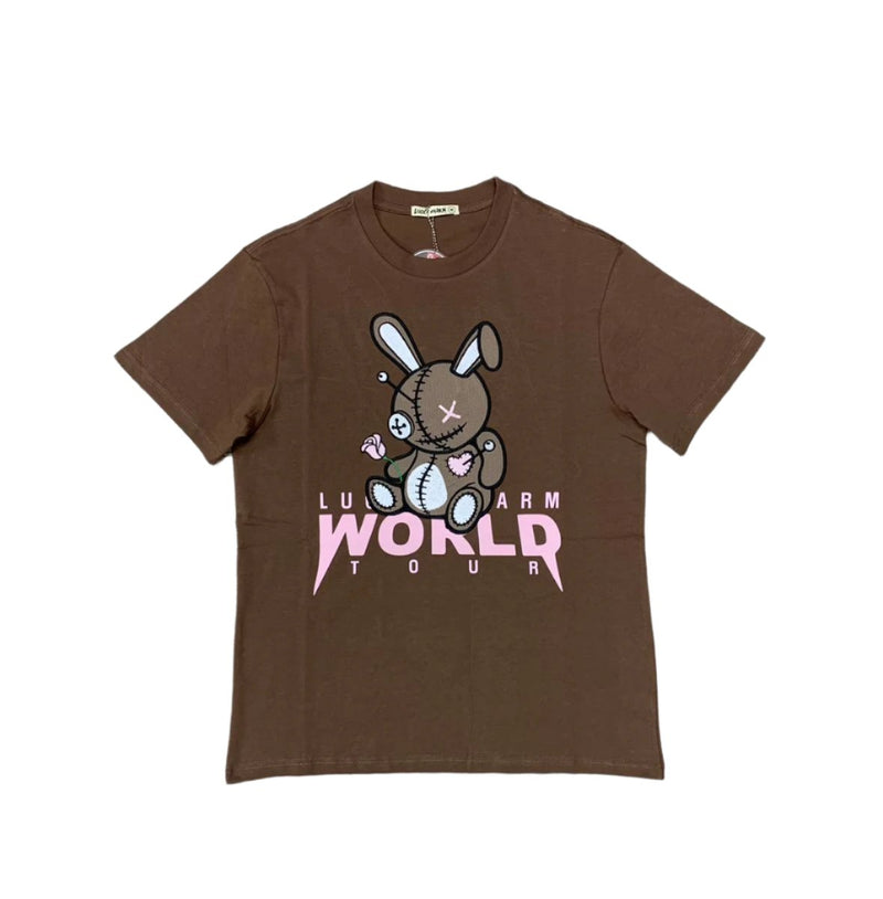 BKYS 'Lucky World' Over Sized T-Shirt (Brown) T1102