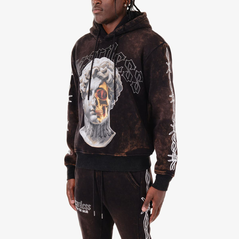 Copper Rivet 'Heartless' Hoodie (Black/Bleached) 431085