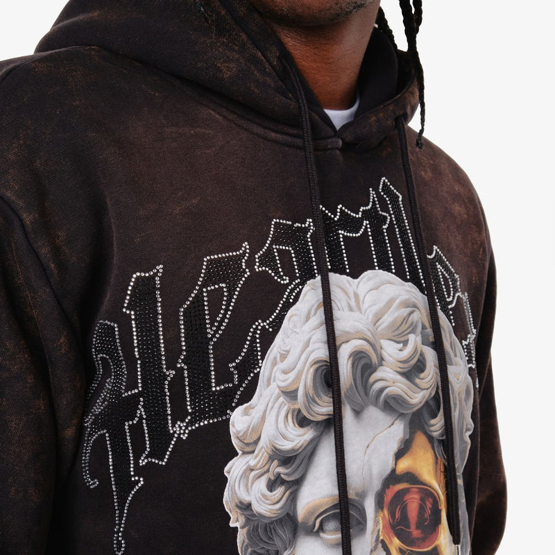 Copper Rivet 'Heartless' Hoodie (Black/Bleached) 431085