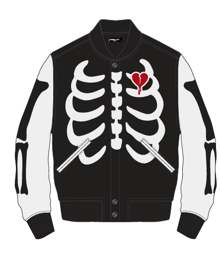 Roku Studio 'RibCage' Varsity Jacket (Black)