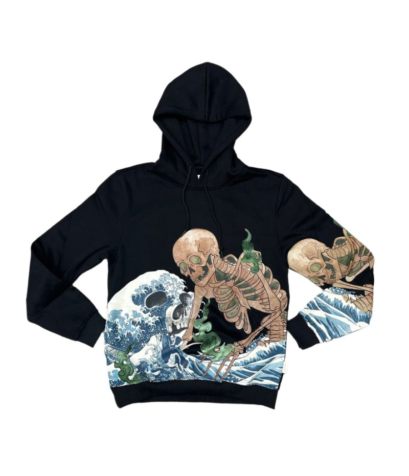 Last Project 'Skull Wave' Hoodie (Black) LPH262