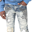 Smoke Rise 'Studded R&R Stacked' Denim (Blue Toast) JP25128 - FRESH N FITTED