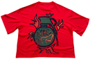 LGNDZ ' Evil Granade ' Oversized Cropped T-Shirt (Red) LG1409 - FRESH N FITTED