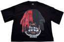 LGNDZ ' 2 Tone Smile ' Oversized Cropped T-Shirt (Black) LG1405 - FRESH N FITTED