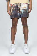 Rebel Minds 'Arts Of War' Board Shorts (Khaki) 151-913 - FRESH N FITTED