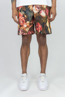 Rebel Minds 'Rose Skull' Tapestry Shorts (Black) 151-932 - FRESH N FITTED