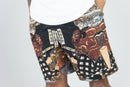 Rebel Minds 'RBL Samurai' Tapestry Shorts (Black) 151-936 - FRESH N FITTED
