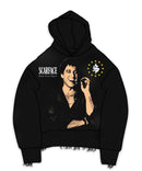 Reason 'Scarface' Distressed Hoodie (Black) RS5-149 - FRESH N FITTED