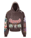 Reason 'Blessed' Washed Hoodie (Brown) RSF5-016 - FRESH N FITTED