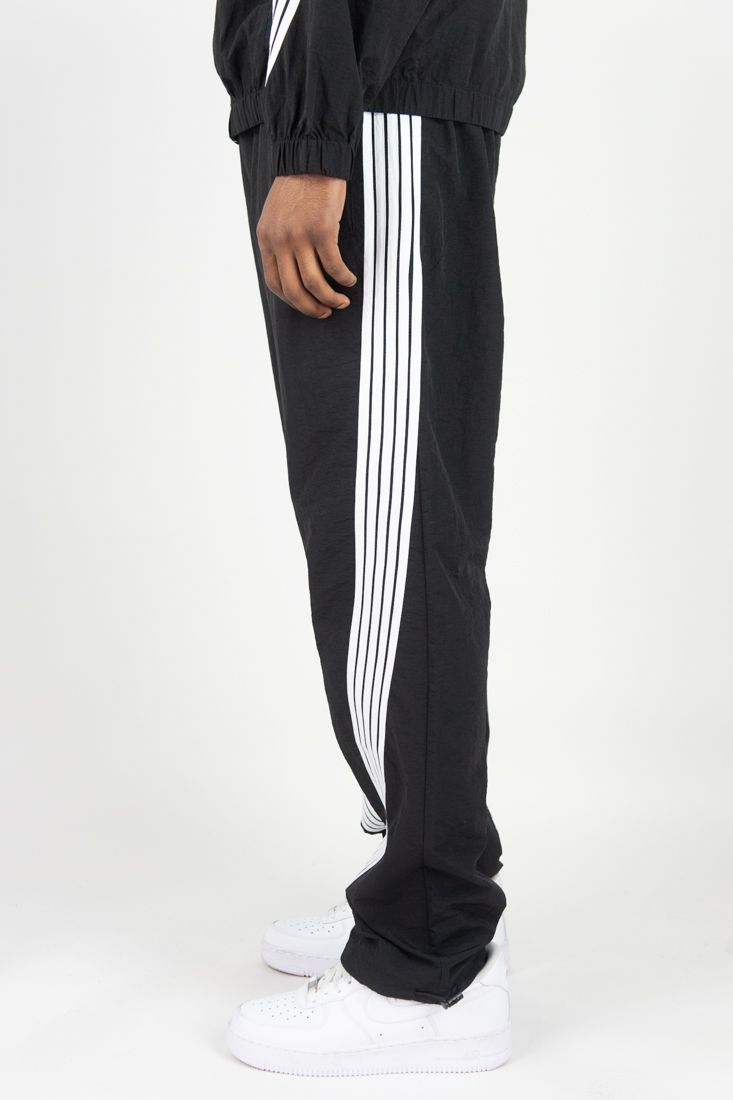 Rebel Minds 'Bent Stripes' Nylon Sweatpants (Black) 100-490
