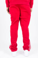 Rebel Minds 'Blessed' Fleece Sweatpants (Red) 152-411 - FRESH N FITTED