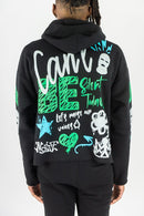 Rebel Minds 'Can't Be' Fleece Cropped Hoodie (Black) 152-317 - FRESH N FITTED