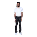 Smoke Rise 'Fashion' Rhinestone Stacked Flare Denim (Glow Black) JP25630 - FRESH N FITTED