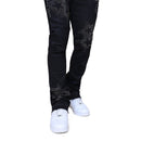Smoke Rise 'Fashion' Rhinestone Stacked Flare Denim (Glow Black) JP25630 - FRESH N FITTED