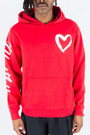 Rebel Minds 'Heartless' Hoodie (Red) 152-321 - FRESH N FITTED