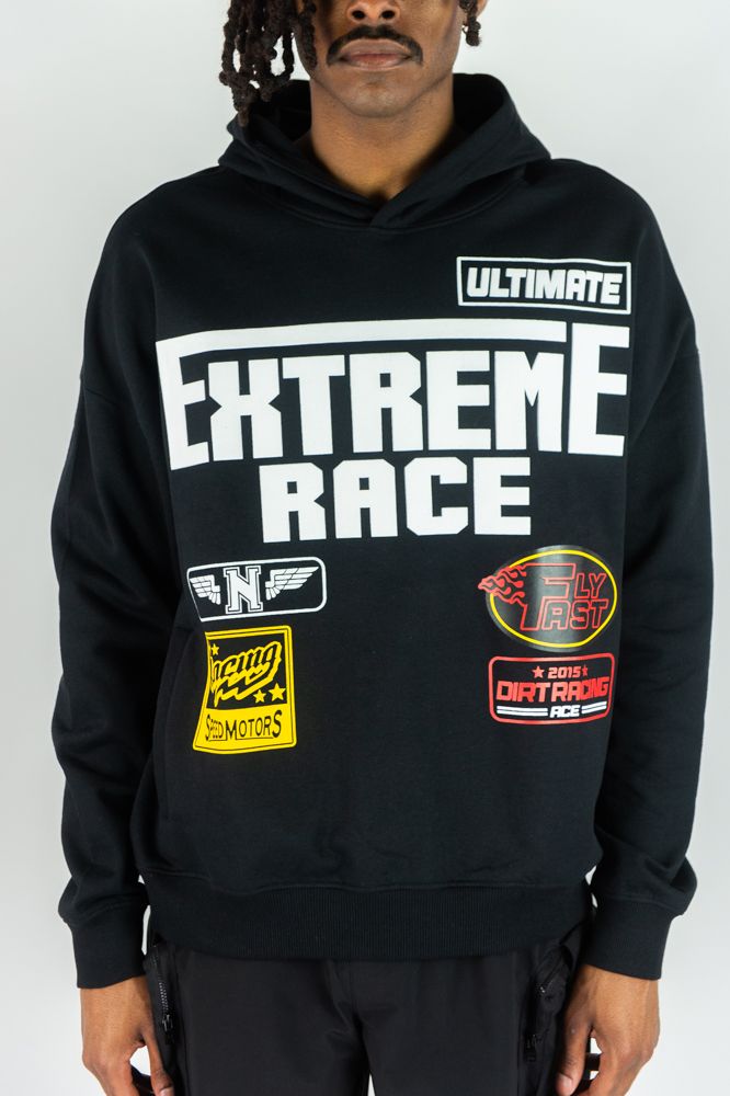 Rebel Minds 'Extreme Race' Hoodie (Black) 152-344 - FRESH N FITTED