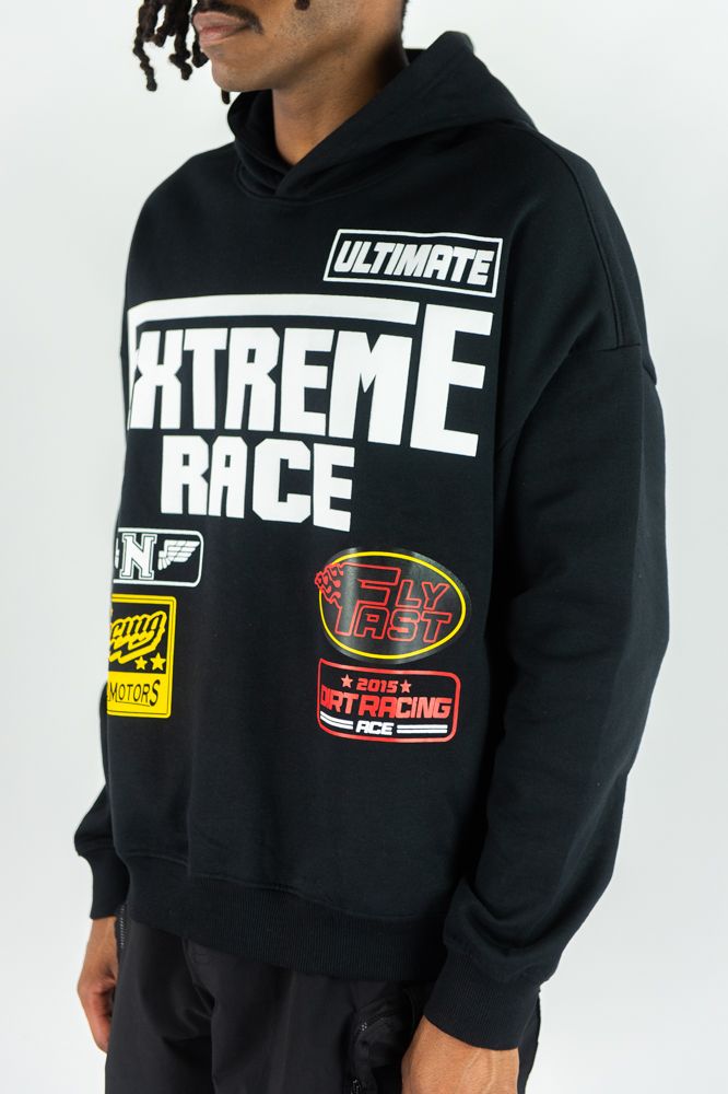 Rebel Minds 'Extreme Race' Hoodie (Black) 152-344 - FRESH N FITTED
