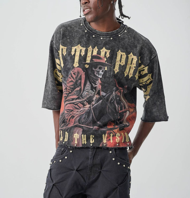 TAKER 'Trust the Process' Cropped T-Shirt (Black) T5201 - FRESH N FITTED