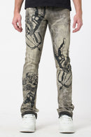 Waimea 'Cupid' Stacked Rhinestone Denim (Ant. Grey) M8567D - FRESH N FITTED