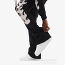 Copper Rivet 'Flame' Stacked Sweat Pants (Black) 511536 - FRESH N FITTED