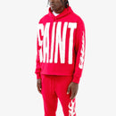 Copper Rivet 'Saint' Cropped Hoodie (Red) 531082