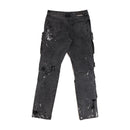 First Row 'Stud' Cargo Slim Fit Denim (Black) FRP3131 - FRESH N FITTED