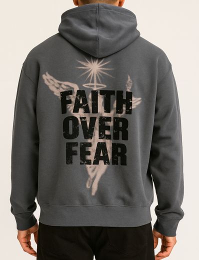 Rebel Minds 'Faith Over Fear' Hoodie (Charcoal) 152-332 - FRESH N FITTED