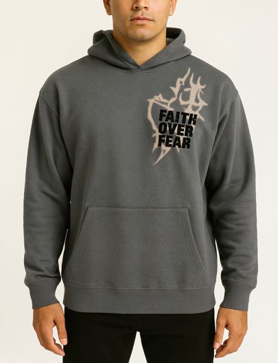 Rebel Minds 'Faith Over Fear' Hoodie (Charcoal) 152-332 - FRESH N FITTED