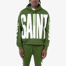 Copper Rivet Saint Cropped Hoodie (Olive) 531082 front