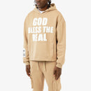 VOYAGE STUDIO 'God Bless The Real' Cropped Hoodie (Khaki) 53J13 - FRESH N FITTED