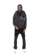 DARKAGES 'Loyalty' Zip Up Hoodie (Dk.Grey) DA7014-DGY - FRESH N FITTED