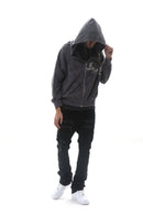 DARKAGES 'Loyalty' Zip Up Hoodie (Dk.Grey) DA7014-DGY - FRESH N FITTED