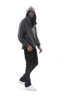 DARKAGES 'Loyalty' Zip Up Hoodie (Dk.Grey) DA7014-DGY - FRESH N FITTED