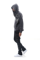 DARKAGES 'Loyalty' Zip Up Hoodie (Dk.Grey) DA7014-DGY - FRESH N FITTED