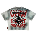 First Row ‘A Sacred Vow Hidden Thurible' Cropped T-Shirt (Ecru) FRM3036A - FRESH N FITTED