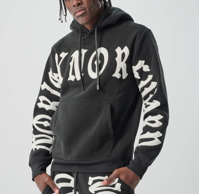 Spark 'No Risk No Reward' Hoodie (Black/White) S5201 - FRESH N FITTED