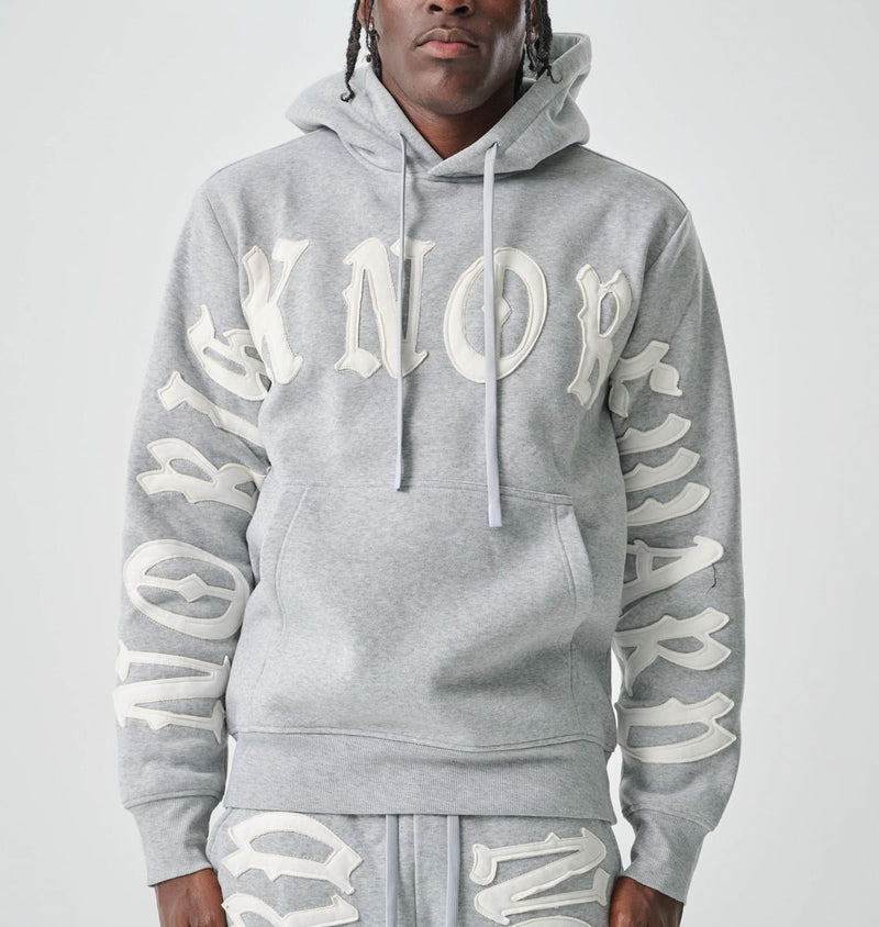 Spark 'No Risk No Reward' Hoodie (H. Gray/White) S5201 - FRESH N FITTED