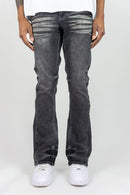 Roar Denim 'Basic' Stacked Flare Denim (Grey Sand) A00-43430