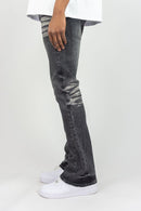 Roar Denim 'Basic' Stacked Flare Denim (Grey Sand) A00-43430